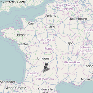 Puy-l'Évêque Karte Frankreich