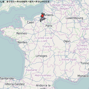 Le Bosc-Roger-en-Roumois Karte Frankreich