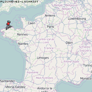 Plounévez-Lochrist Karte Frankreich