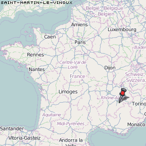 Saint-Martin-le-Vinoux Karte Frankreich
