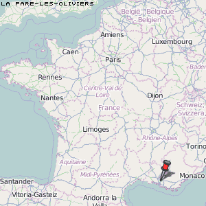 La Fare-les-Oliviers Karte Frankreich