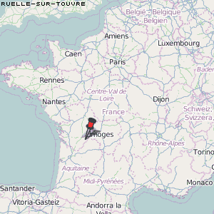 Ruelle-sur-Touvre Karte Frankreich