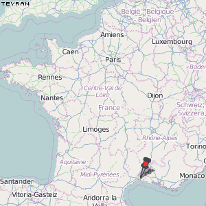 Teyran Karte Frankreich