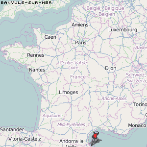 Banyuls-sur-Mer Karte Frankreich