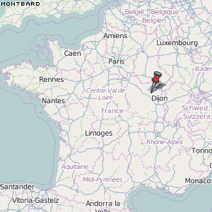 Montbard Karte Frankreich