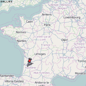 Salles Karte Frankreich