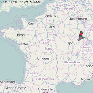 Vaivre-et-Montoille Karte Frankreich