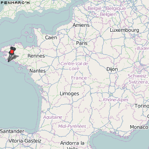 Penmarc'h Karte Frankreich