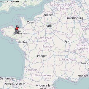 Noyal-Pontivy Karte Frankreich