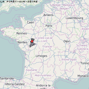 La Forêt-sur-Sèvre Karte Frankreich