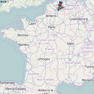 Auby Karte Frankreich