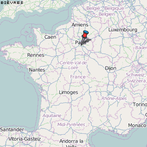 Bièvres Karte Frankreich