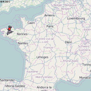 Briec Karte Frankreich