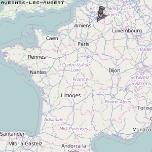Avesnes-les-Aubert Karte Frankreich