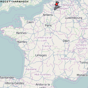 Roost-Warendin Karte Frankreich