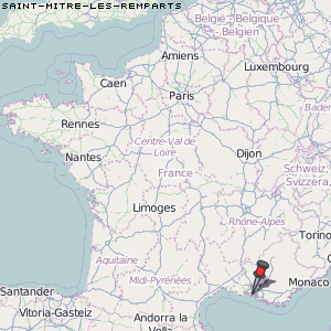 Saint-Mitre-les-Remparts Karte Frankreich