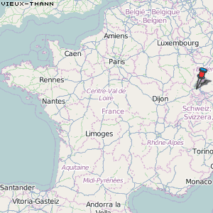 Vieux-Thann Karte Frankreich