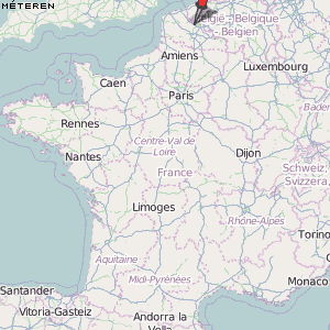 Méteren Karte Frankreich