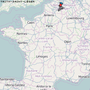 Trith-Saint-Léger Karte Frankreich