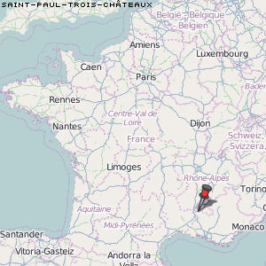 Saint-Paul-Trois-Châteaux Karte Frankreich