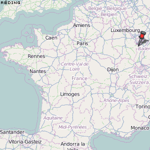 Réding Karte Frankreich