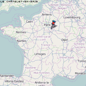 Le Châtelet-en-Brie Karte Frankreich