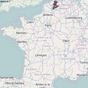 Annay Karte Frankreich