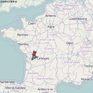 Chaniers Karte Frankreich