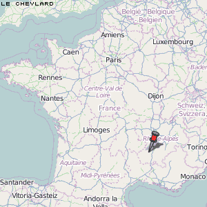 Le Cheylard Karte Frankreich