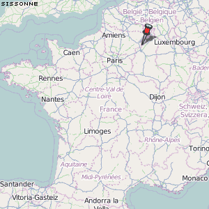 Sissonne Karte Frankreich