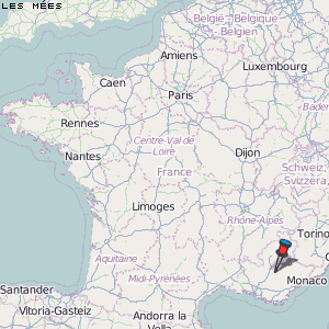 Les Mées Karte Frankreich