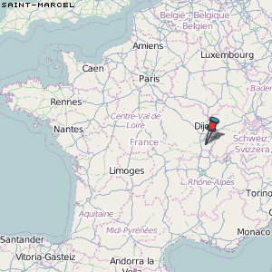 Saint-Marcel Karte Frankreich