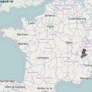 Megève Karte Frankreich