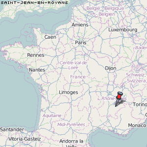 Saint-Jean-en-Royans Karte Frankreich