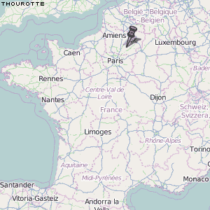 Thourotte Karte Frankreich