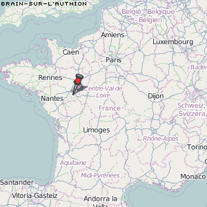 Brain-sur-l'Authion Karte Frankreich