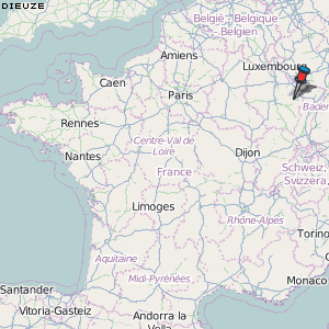 Dieuze Karte Frankreich
