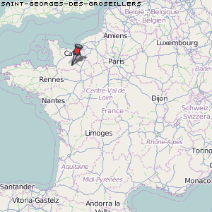Saint-Georges-des-Groseillers Karte Frankreich