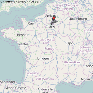 Champagne-sur-Oise Karte Frankreich