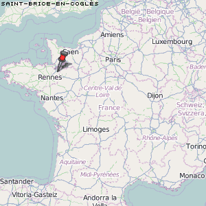 Saint-Brice-en-Coglès Karte Frankreich