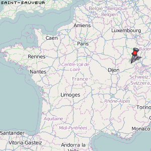 Saint-Sauveur Karte Frankreich