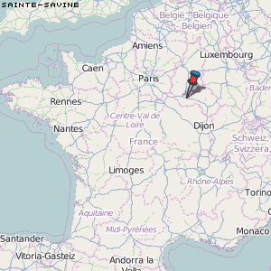 Sainte-Savine Karte Frankreich