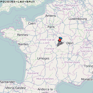 Pougues-les-Eaux Karte Frankreich