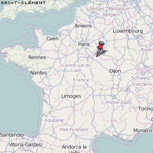 Saint-Clément Karte Frankreich