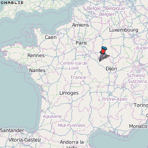 Chablis Karte Frankreich