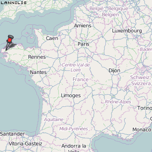 Lannilis Karte Frankreich