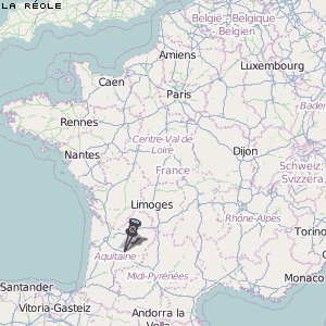 La Réole Karte Frankreich