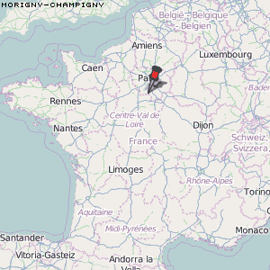 Morigny-Champigny Karte Frankreich