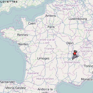 Loyettes Karte Frankreich