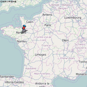 Chavagne Karte Frankreich